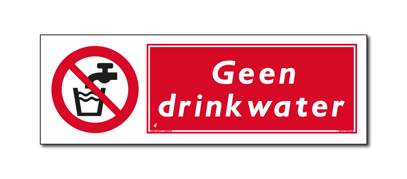 Geen drinkwater bord / sticker