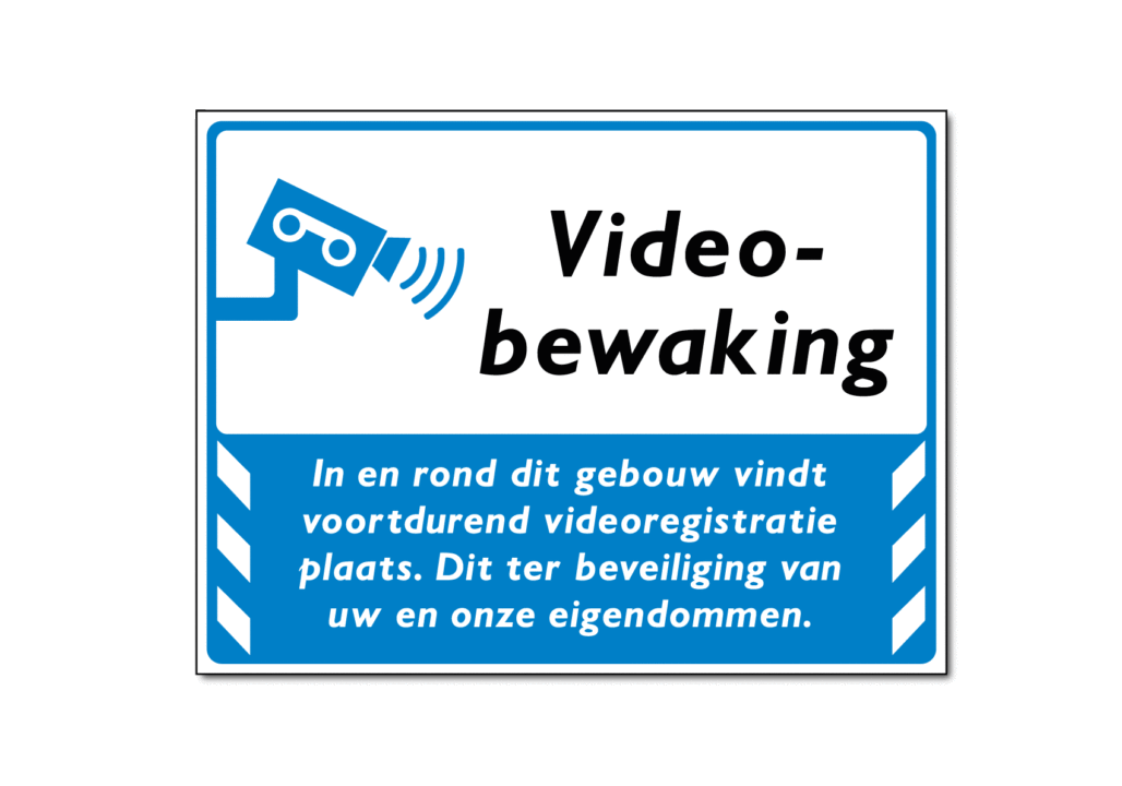 Video,-camerabewaking bord / sticker