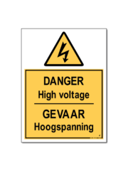 Hoogspanning waarschuwingsbord – High Voltage Bord/Sticker