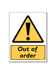Out of order bord / sticker