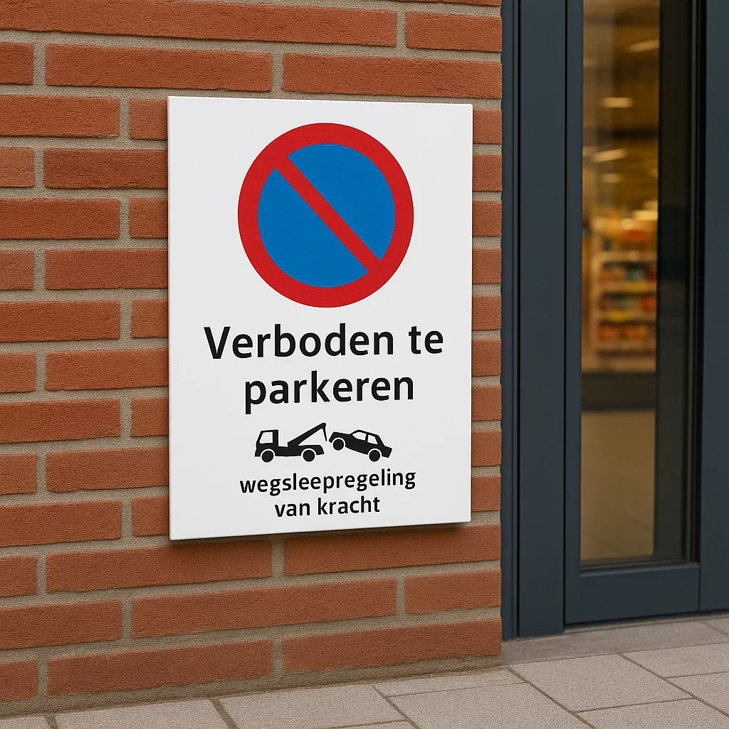 Verboden te parkeren Bord / Sticker - Afbeelding 2