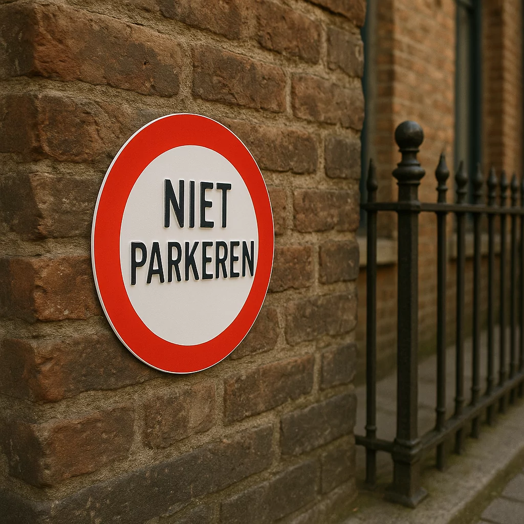 Niet parkeren aluminium geperst bord - Afbeelding 2