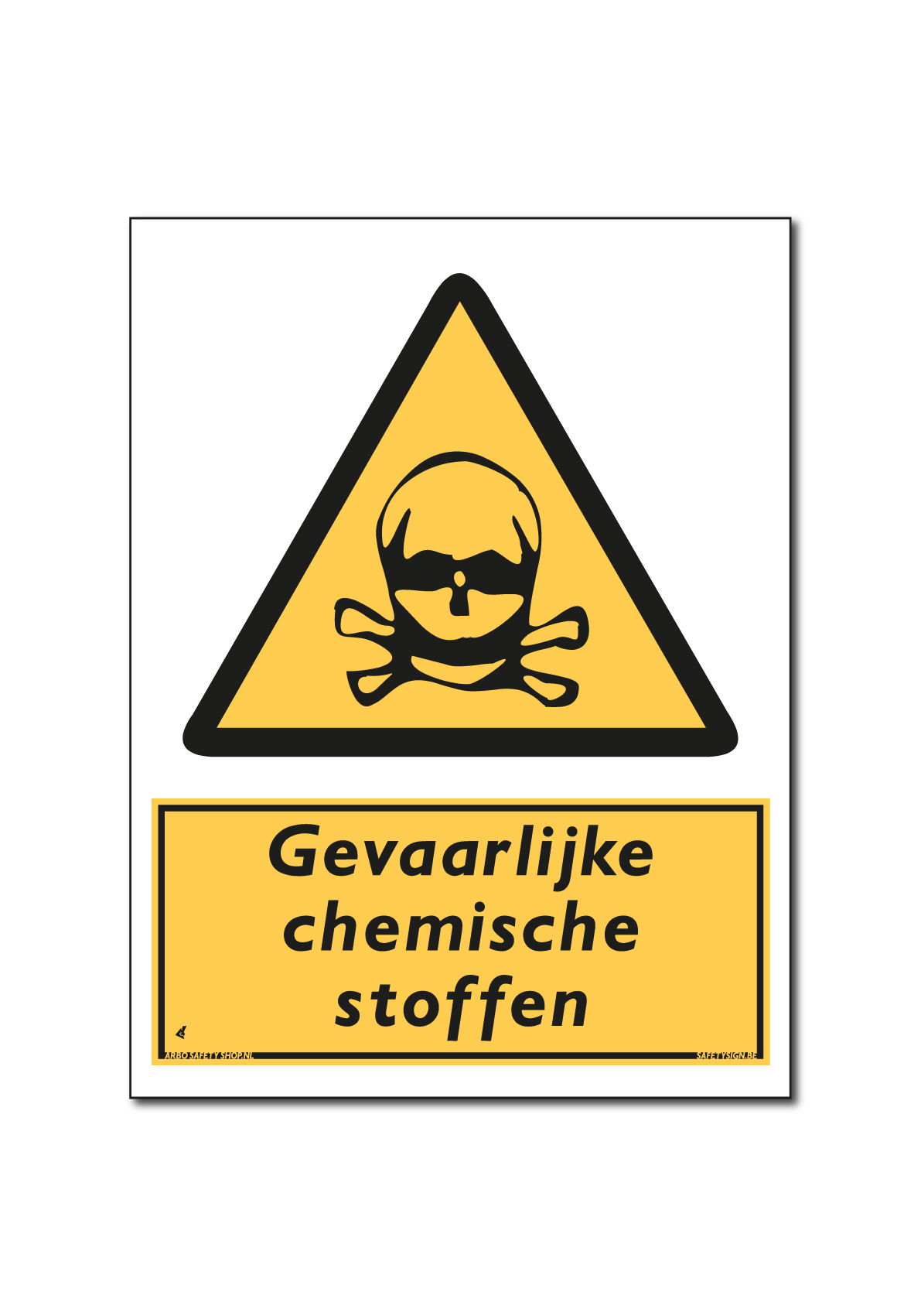 Waarschuwing Gevaarlijke chemische stoffen bord / sticker