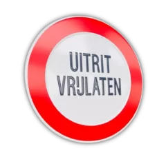 Uitrit vrijlaten aluminium bord