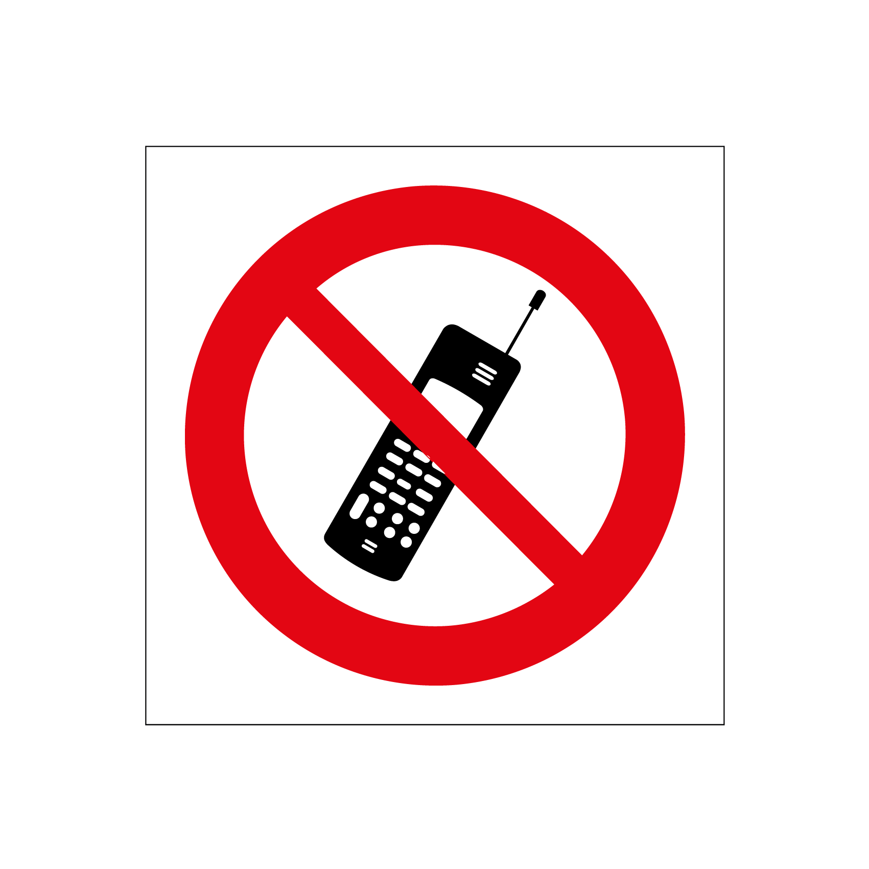 Verboden voor mobiele telefoons bord / sticker