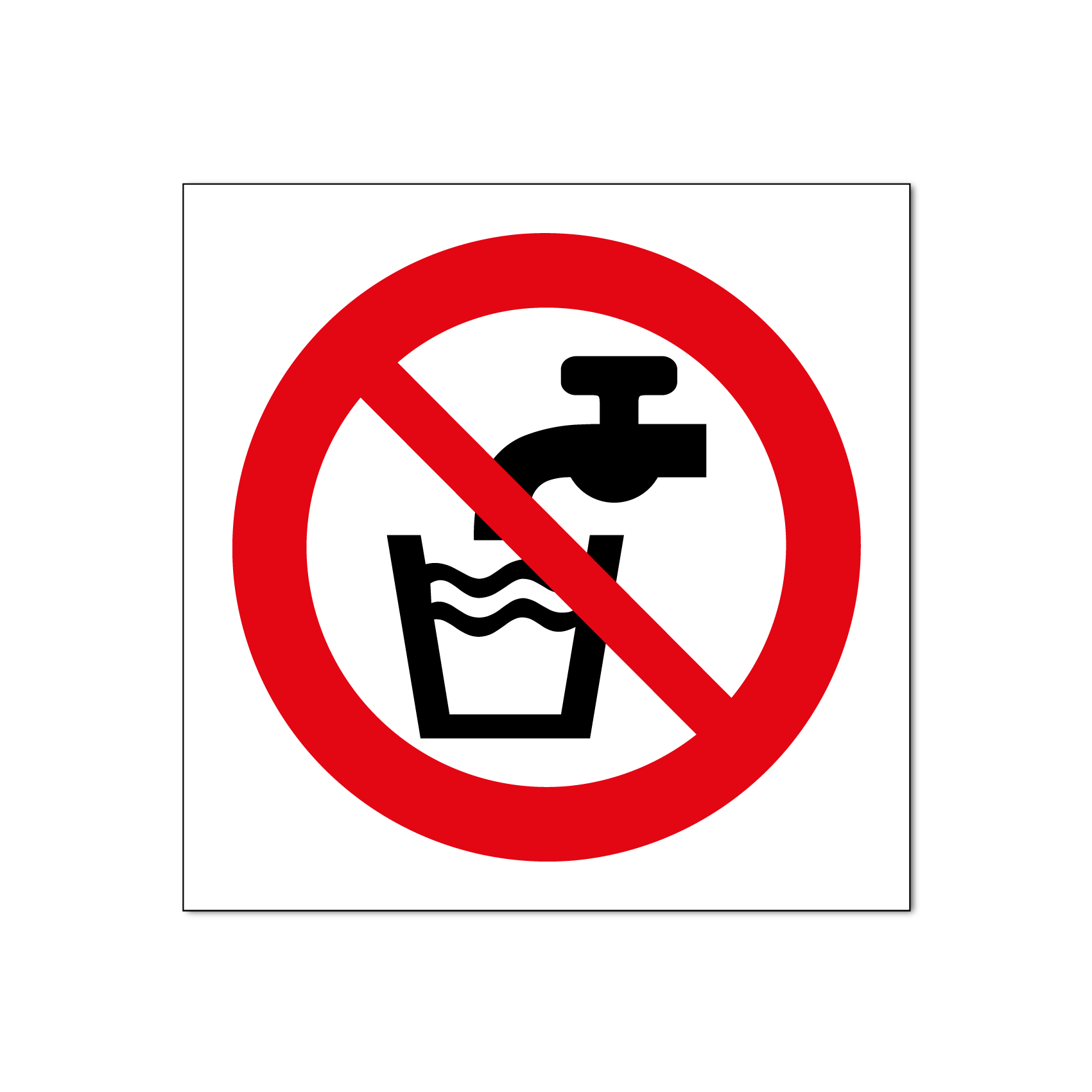 Geen drinkwater bord / sticker