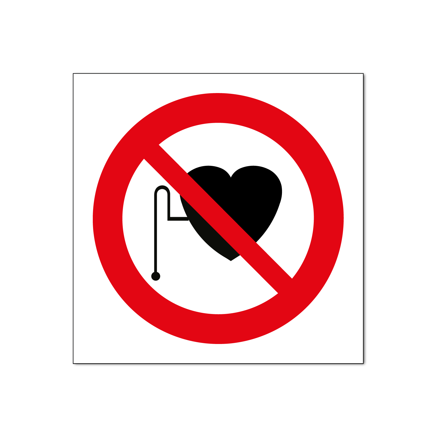 Verboden voor personen met pacemaker sticker / bord