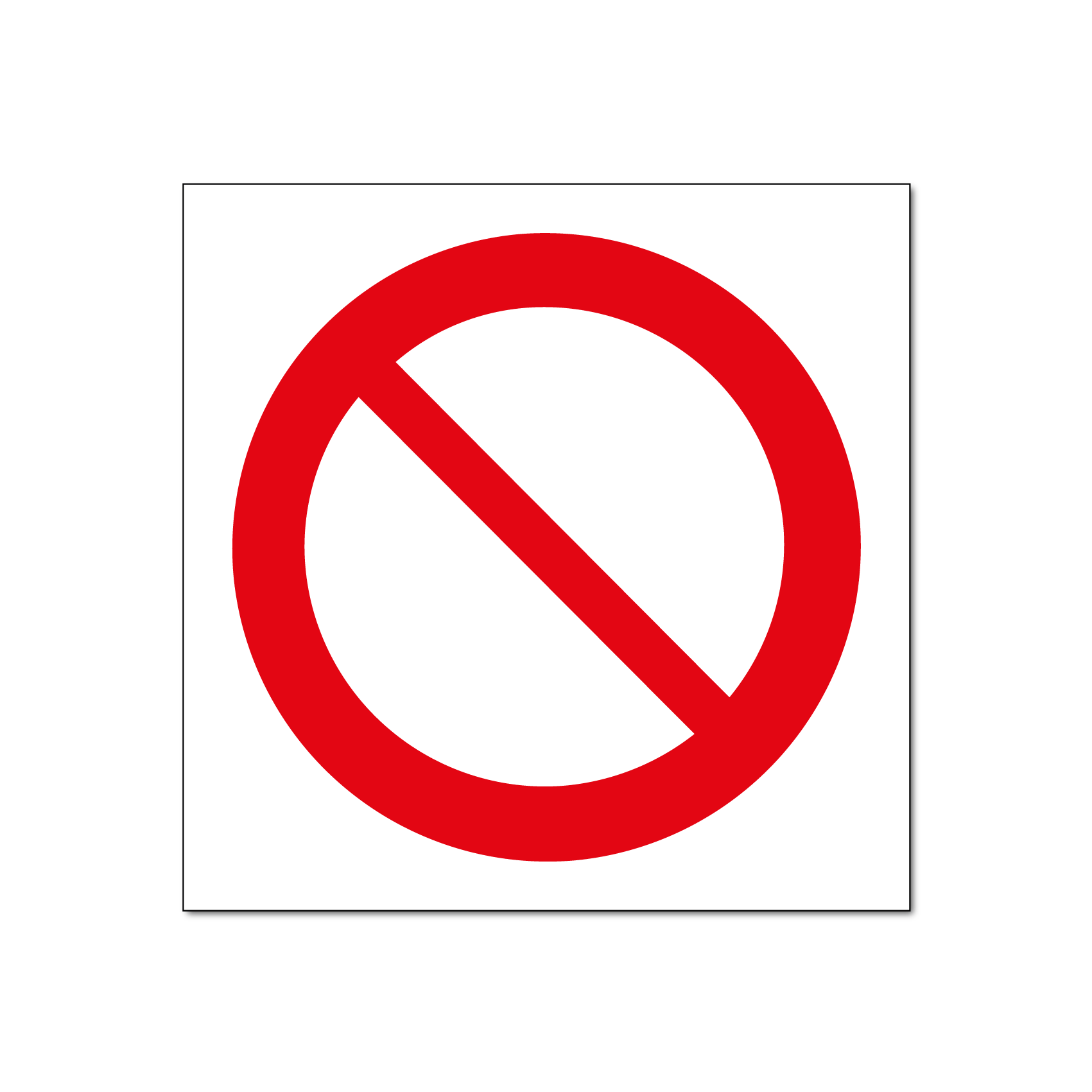 Algemeen verbod bord / sticker