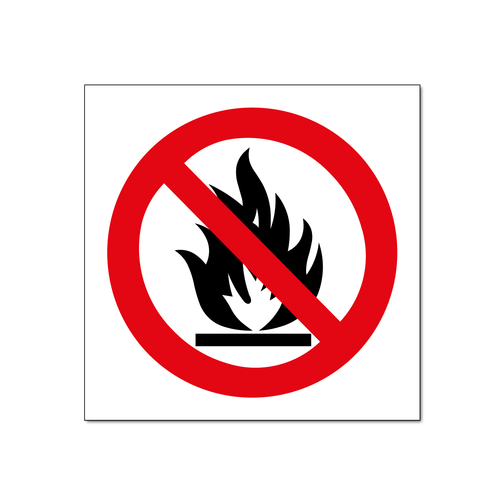 Verboden vuur te maken bord / sticker