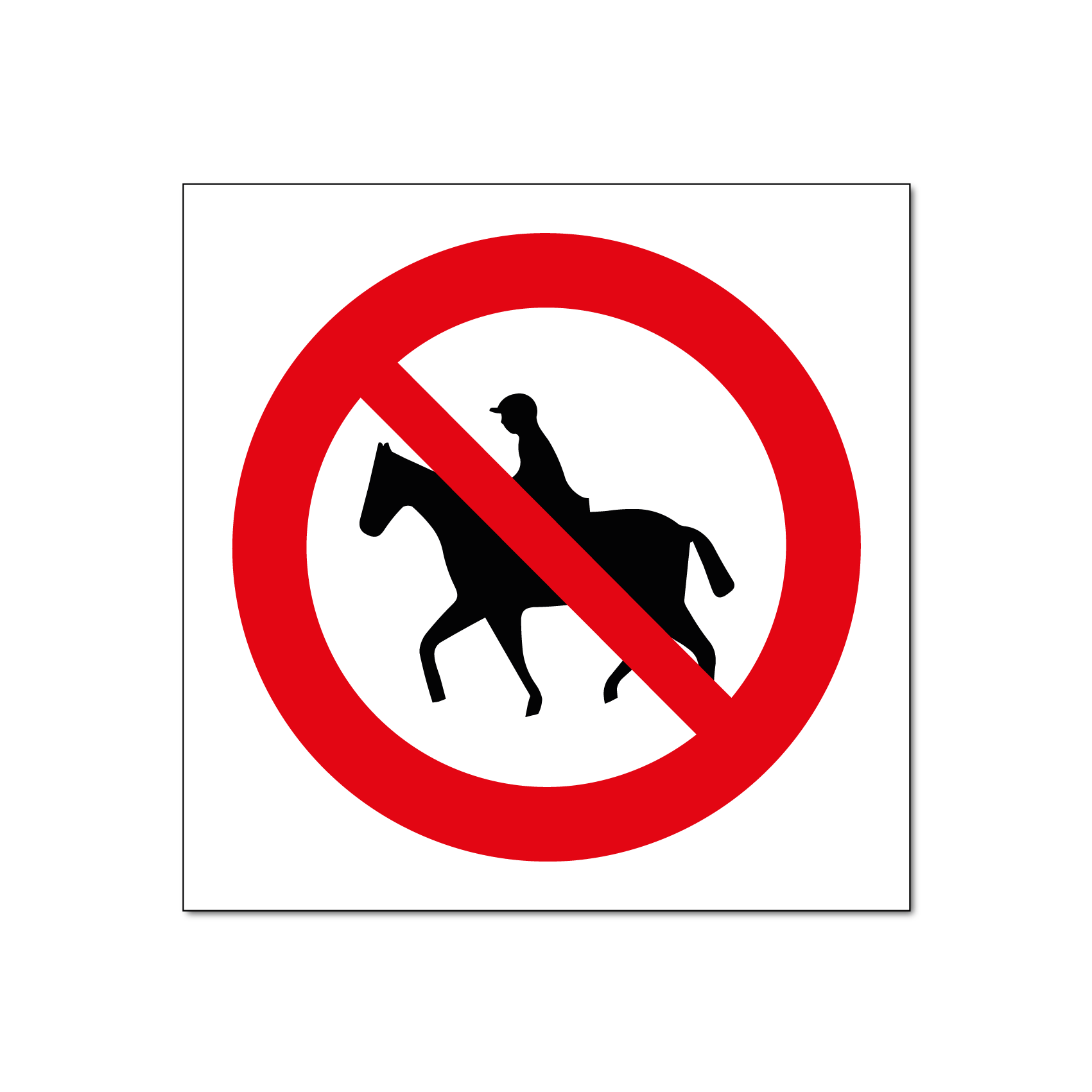 Verboden voor paarden bord / sticker