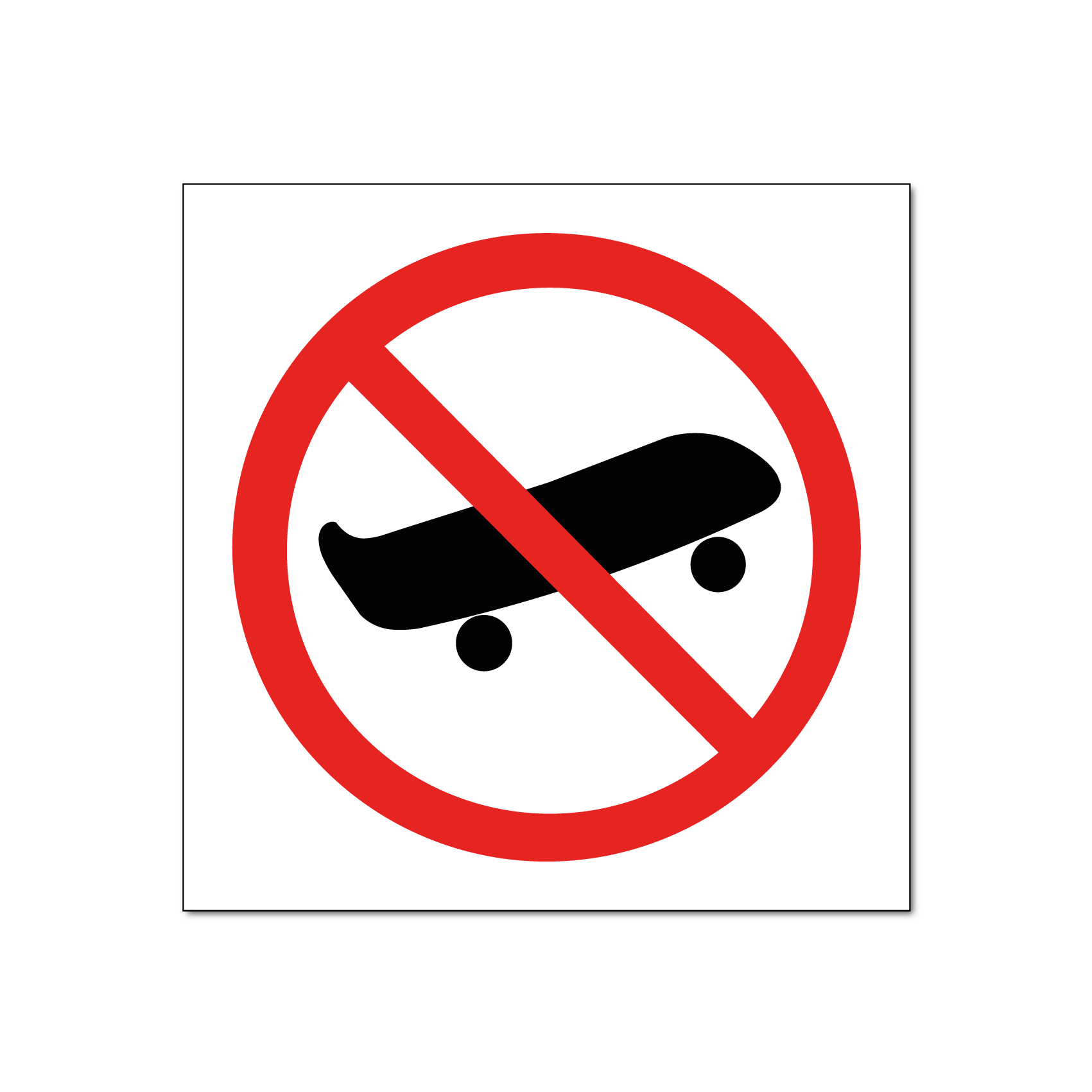 Verboden voor skateboard bord / sticker