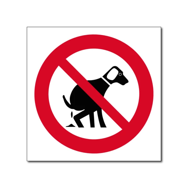 Bordjes verboden voor honden te poepen