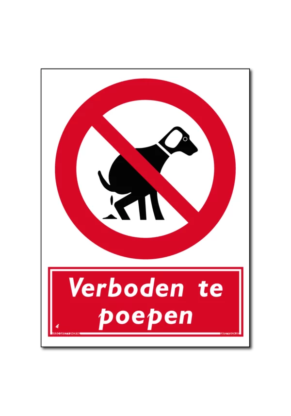 bordjes verboden voor honden te poepen