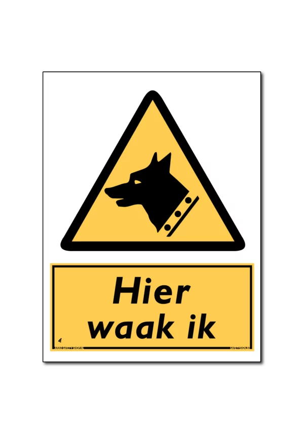 waarschuwingsbord hond