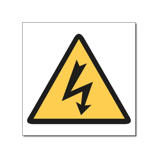gevaar elektriciteit waarschuwingsdriehoek met bliksemschicht