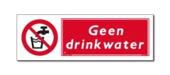 Geen drinkwater bord / sticker