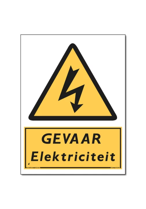 GEVAAR Elektriciteit bord / sticker
