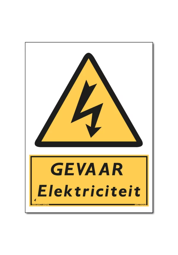 elektriciteit gevaar bord