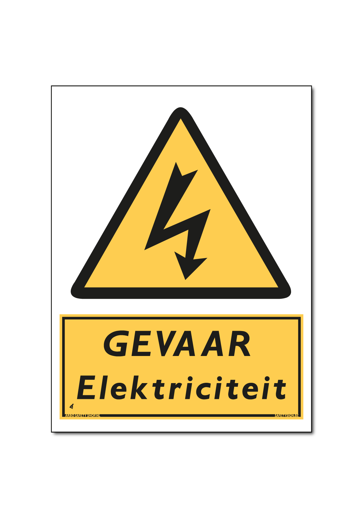 GEVAAR Elektriciteit bord / sticker