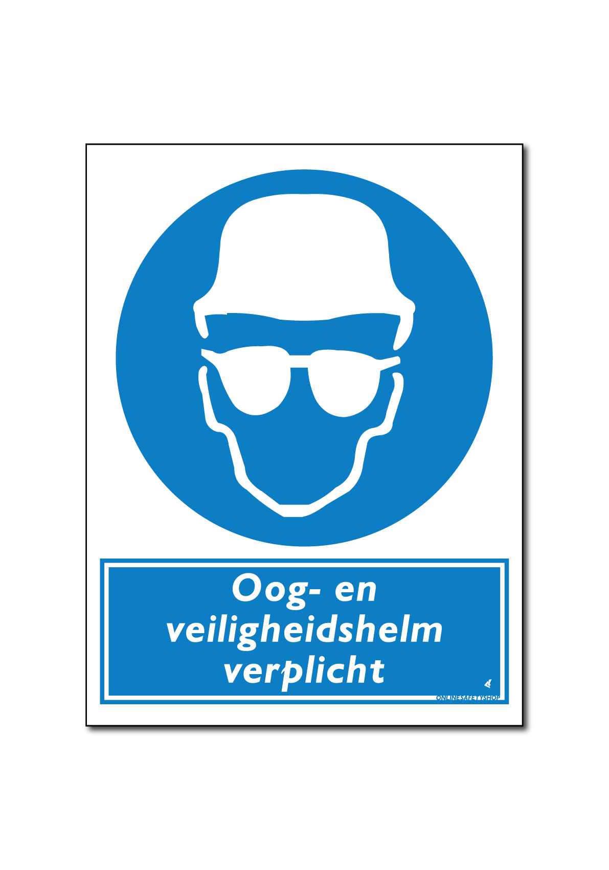 Oog- en Veiligheidshelm Verplicht Borden en Stickers