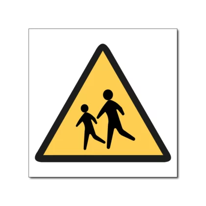 Overstekende kinderen bord / sticker