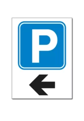 Parkeren linksaf bord / sticker