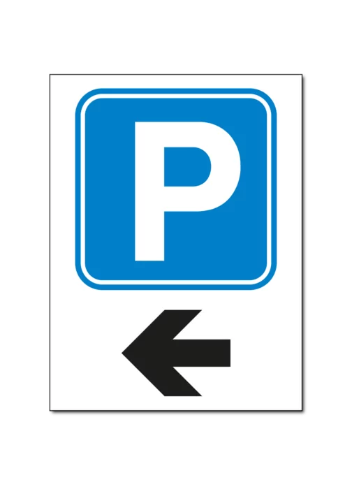 Parkeren linksaf bord / sticker