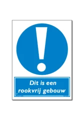 Dit is een rookvrij gebouw bord / sticker