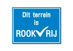 Rookvrij terrein bord / sticker