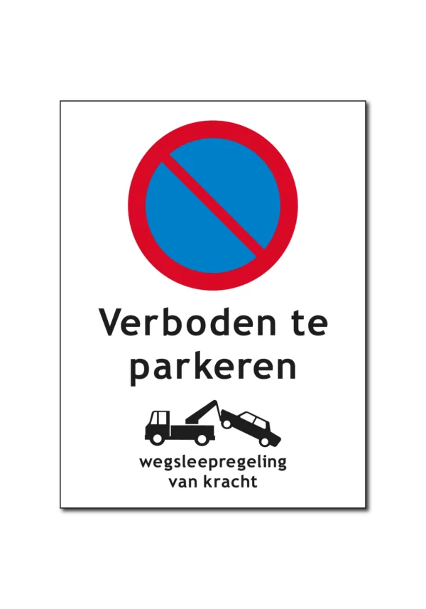 verboden te parkeren bord