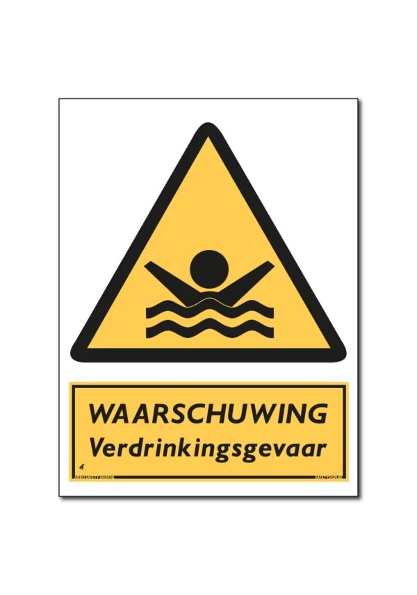 verdrinkingsgevaar waarschuwingsbord