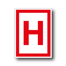 brand bord letter H