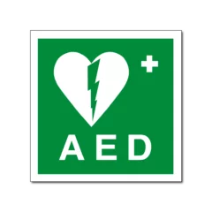 Hulpverlening A.E.D. bord / sticker