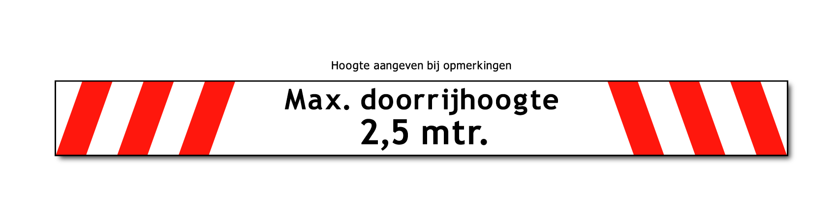 maximale doorrijhoogte bord