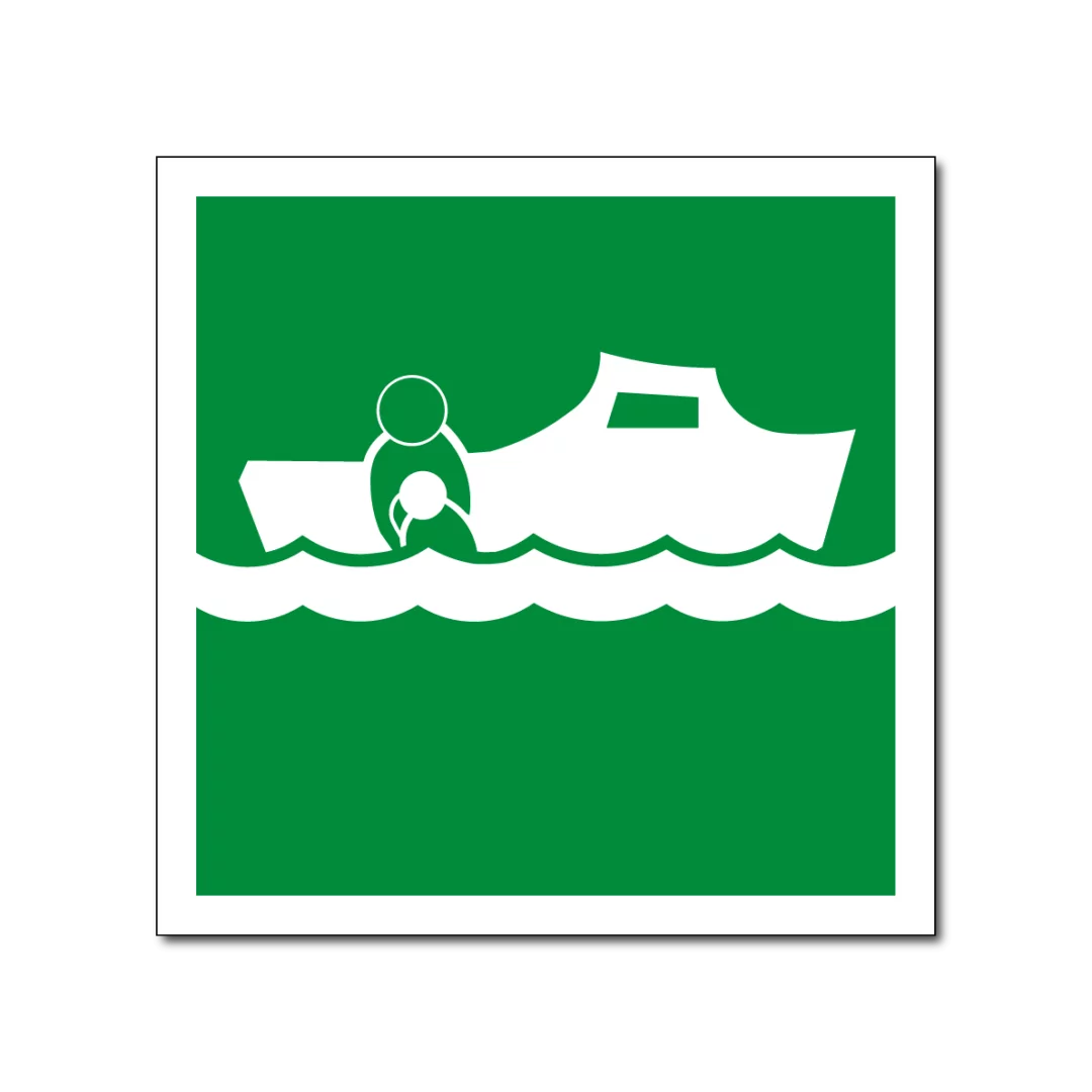 Reddingsboot bord / sticker