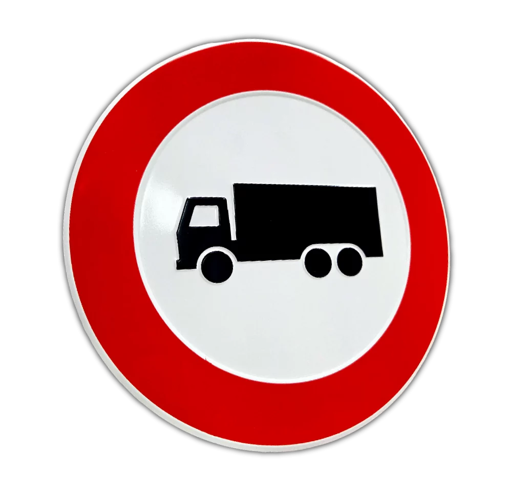 Verboden voor Vrachtverkeer Aluminium Geperst