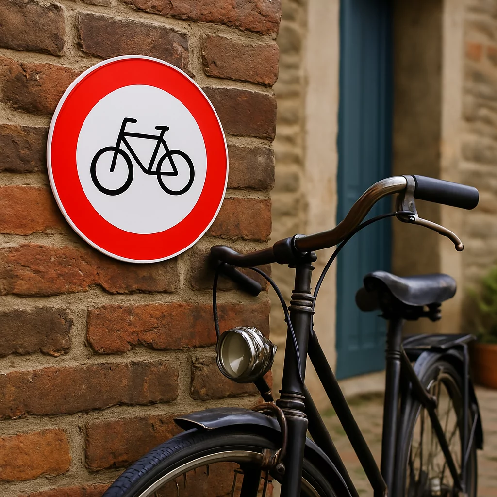 Fietsen aluminium geperst bord - Afbeelding 2