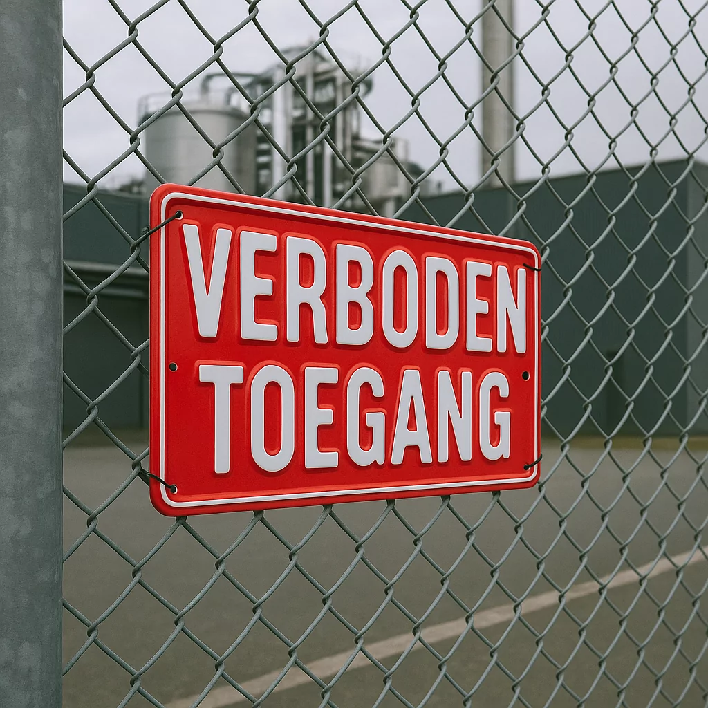 Verboden toegang aluminium geperst bord - Afbeelding 2