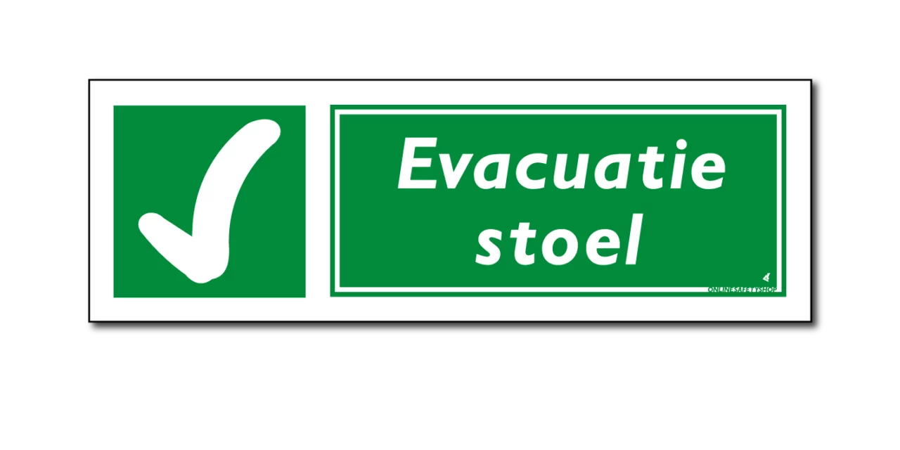 Evacuatiestoel bord / sticker