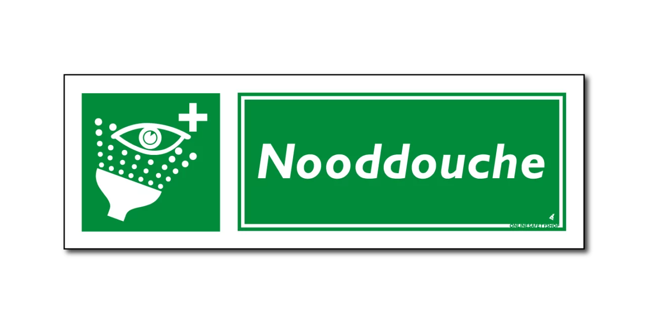 Hulpverlening Nooddouche bord / sticker