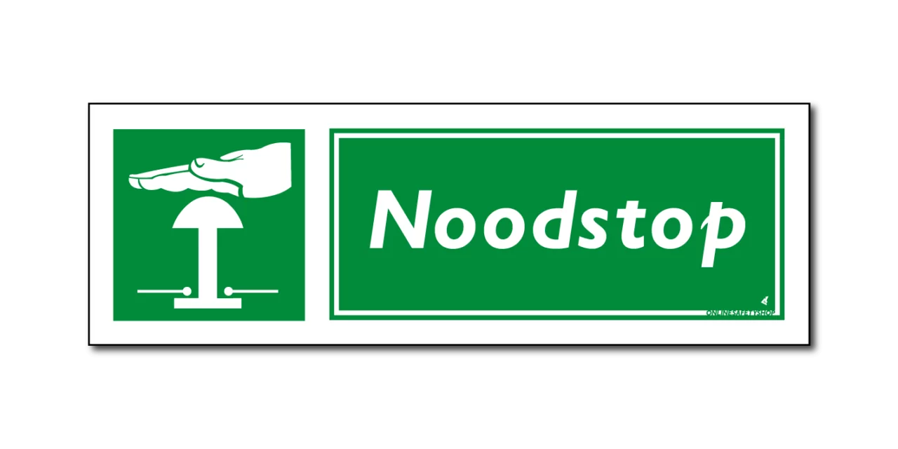 Noodstop bord / sticker