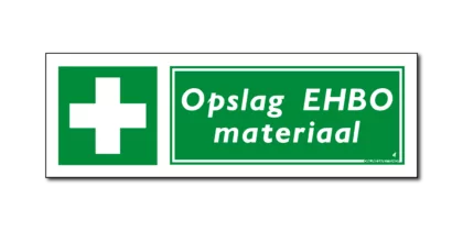 Opslag EHBO-materiaal bord / sticker