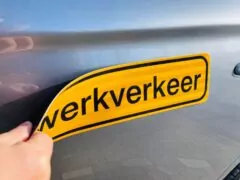 Werkverkeer magnetische buigbaar bord