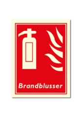 Brandblusser bord nalichtend (fotoluminescent)