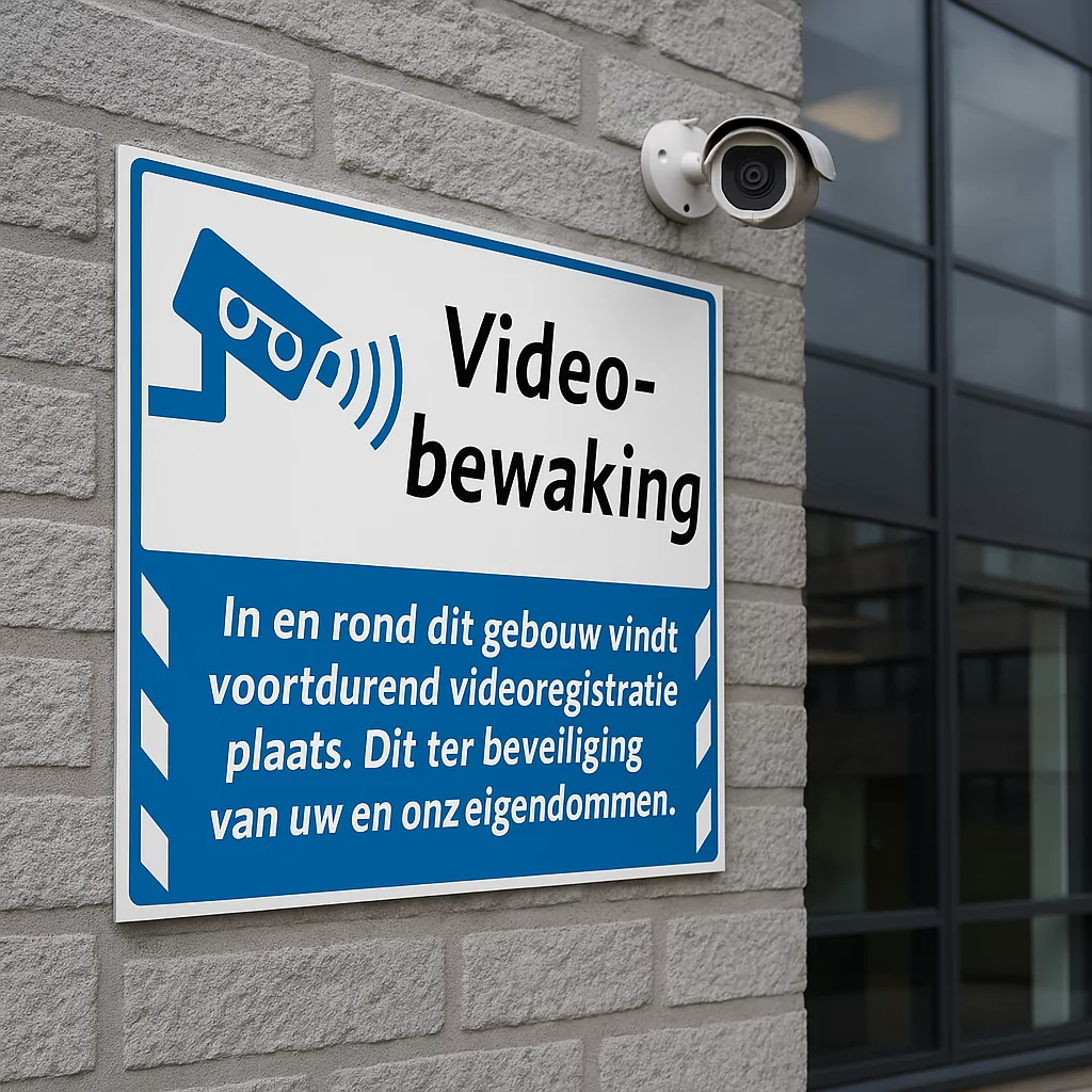 Video-camerabewaking - bord / sticker - Afbeelding 2