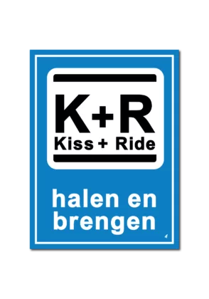 Kiss and Ride E12 stijl bord / sticker