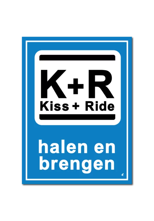 Kiss and Ride E12 stijl bord / sticker