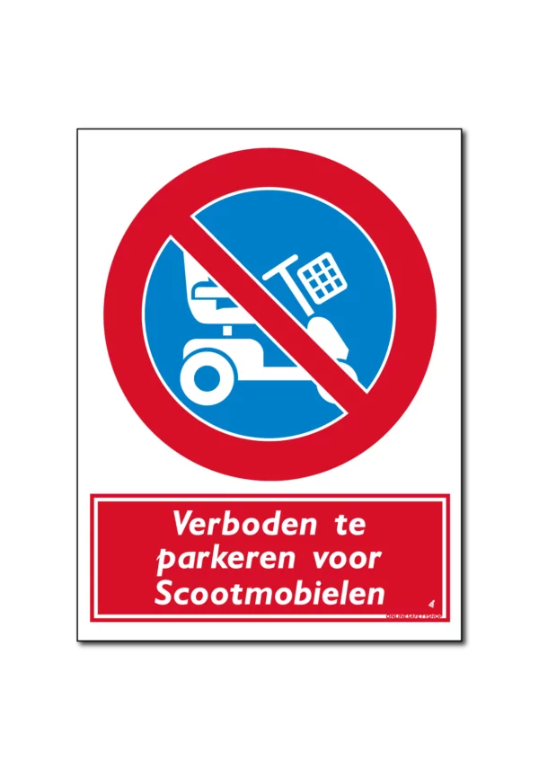 Verboden te parkeren voor scootmobielen