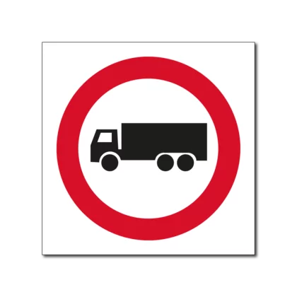 Verboden voor vrachtwagens bord / sticker