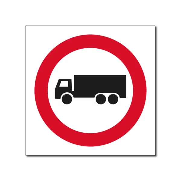 verboden voor vrachtwagens